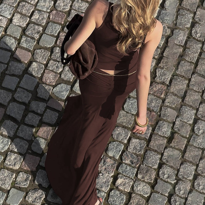 Women’s Vest Skirt Suit - Slim Pleated Set My Store 