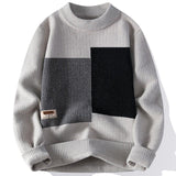 Men's Contrast Panel Knit Sweater – Perfect for Autumn and Winter My Store  23.77