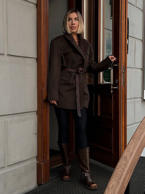 Mid-Length Double-Breasted British-Style Wool Coat MRC STORE 
