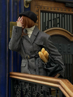 Mid-Length Double-Breasted British-Style Wool Coat MRC STORE 
