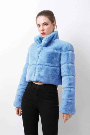 Chic Faux Fur jacket - MRC STOREtopMy StoreChic Faux Fur jacketMRC STORECJYD210212524XCBlueL
