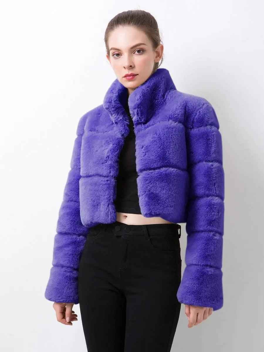 Chic Faux Fur jacket - MRC STOREtopMy StoreChic Faux Fur jacketMRC STORECJYD210212503CXSapphire BlueL