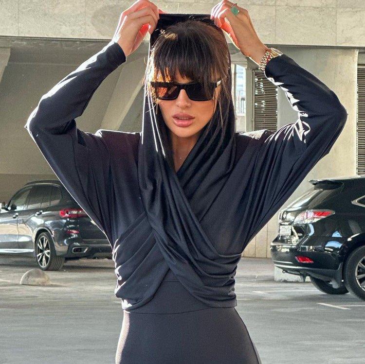 Cross - Tied Long Sleeve Top – Slim Fit, Ultra - Short - MRC STORETopMy StoreNew Fashion Long Sleeve Cross Tied Top – Slim Fit Ultra - Short Streetwear Pullover - MRC STOREMRC STORECJCS225293303CXBlackL