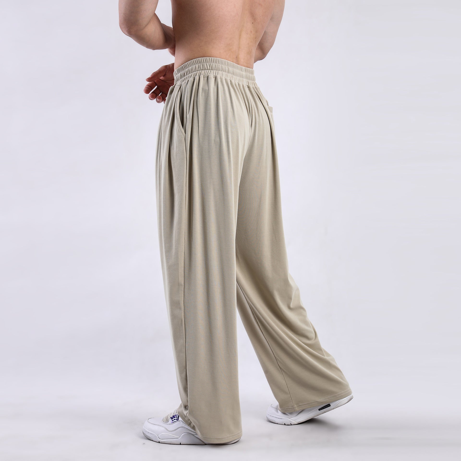 Men’s Wide-Leg Pants - Draping Casual Trousers My Store 