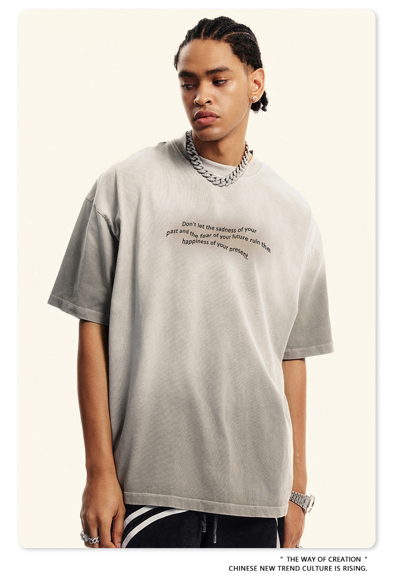 Men’s Retro T-Shirt - Washed Oversized Loose My Store 