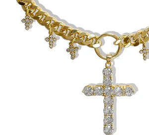 Vintage Diamond Cross Necklace My Store 