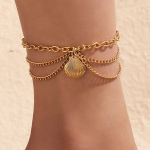 Gold Heart shaped Chain Anklet My Store  10.01