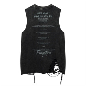 Washed Sleeveless Vest My Store  26.27