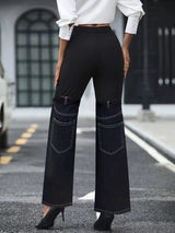 Denim Knit Pants - Elastic Waist Spliced - MRC STOREjeansMy StoreWomen’s Denim Knit Pants - Elastic Waist Spliced My Store  32.30MRC STORECJYD234206407GTSplicing Cowboy BlackL