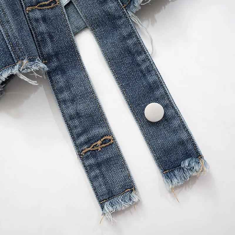 Denim Polo Short Coat - MRC STORETopMy StoreDenim Polo Short CoatMRC STORECJYD210592003CXBlueL