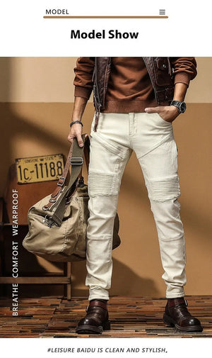 High End Slim Fit Motorcycle Jeans My Store 