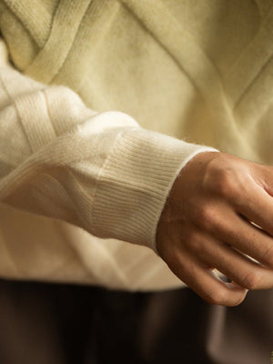 Diamond Lattice Sweater - Gradient Loose - MRC STORESweaters & HoodiesMy StoreDiamond Lattice Sweater - Gradient Loose My Store MRC STORECJYD229358802BYKhaki Green2XL