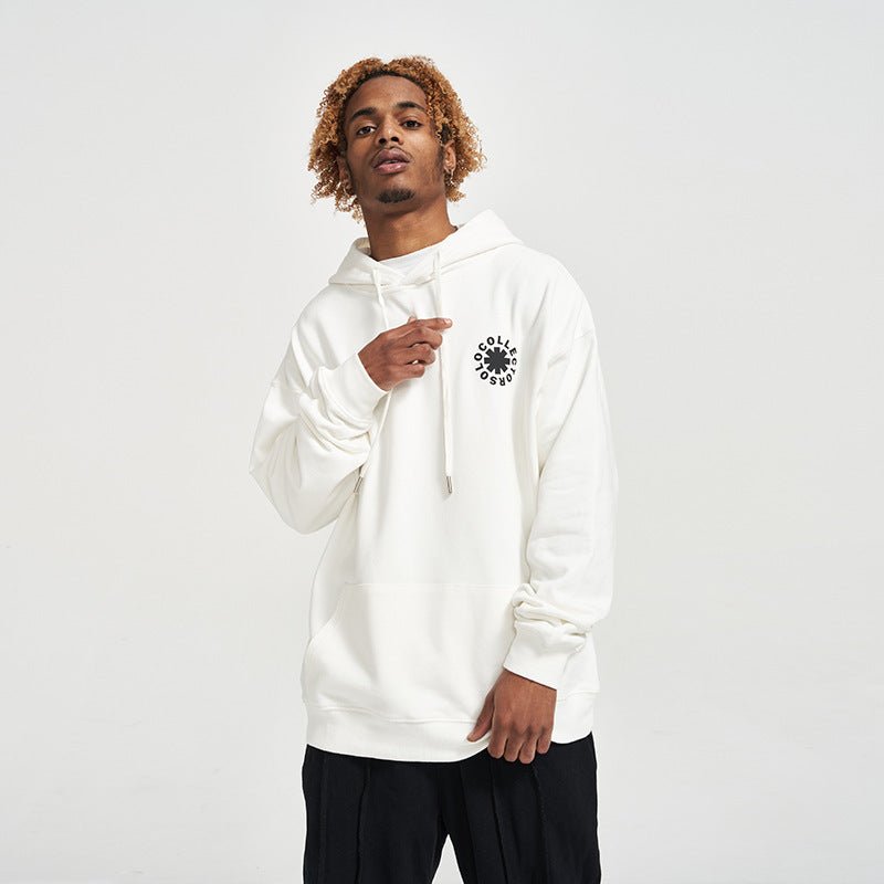 Digital Print Cotton Hoodie - MRC STOREHoodieMRC StorePerson wearing a white hoodie with a black logo on a light gray backgroundMRC STORECJWY214514308HSBlackL