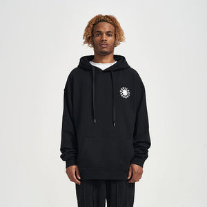 Digital Print Cotton Hoodie - MRC STOREHoodieMRC StorePerson wearing a black hoodie with a white logo on a light gray backgroundMRC STORECJWY214514308HSBlackL