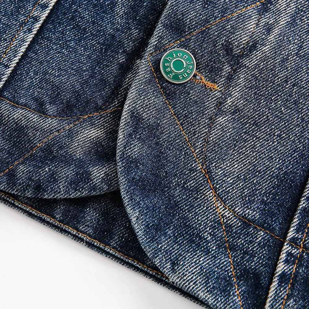 Distressed Punk Denim Jacket - MRC STORETopMRC STOREDistressed Punk Denim JacketMRC STORECJXZ209451302BYBlueL