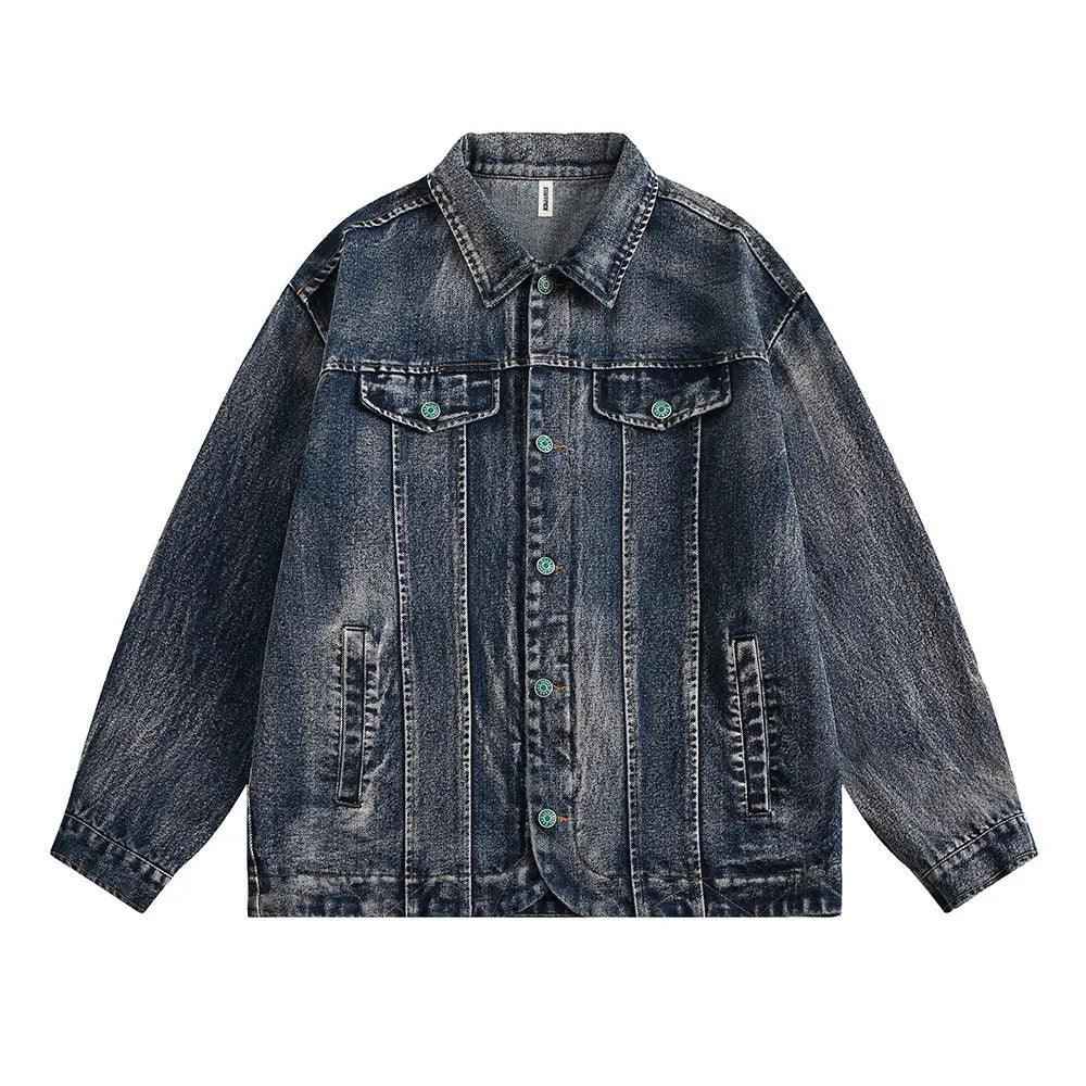Distressed Punk Denim Jacket - MRC STORETopMRC STOREDistressed Punk Denim JacketMRC STORECJXZ209451302BYBlueL