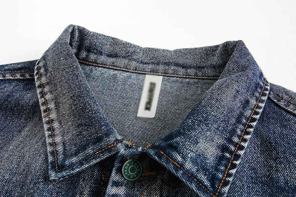 Distressed Punk Denim Jacket - MRC STORETopMRC STOREDistressed Punk Denim JacketMRC STORECJXZ209451302BYBlueL