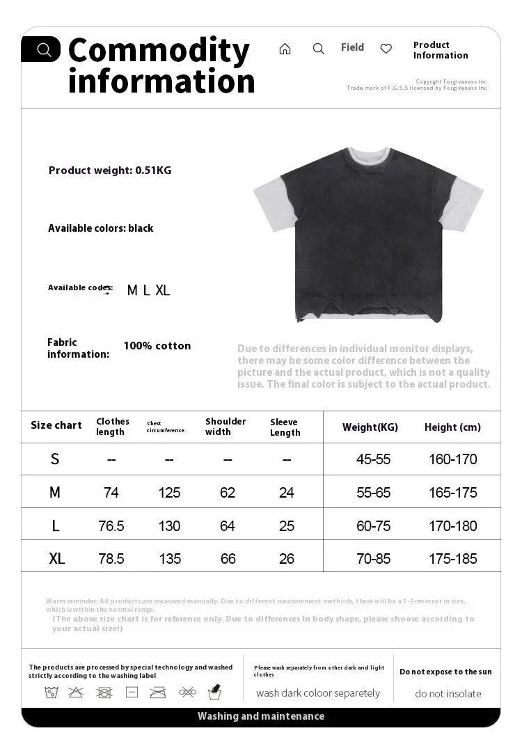 Distressed Retro Patchwork Vintage T-Shirt - MRC STORETopMy StoreDistressed Retro Patchwork Vintage T-Shirt - MRC STOREMRC STORECJYH206181602BYBlackL