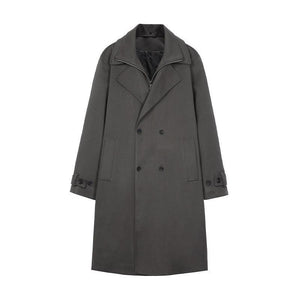 Double Breasted Men's Over the Knee Trench Coat – High Grade Elegance - MRC STORE