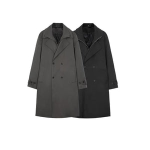 Double Breasted Men's Over the Knee Trench Coat – High Grade Elegance - MRC STORE