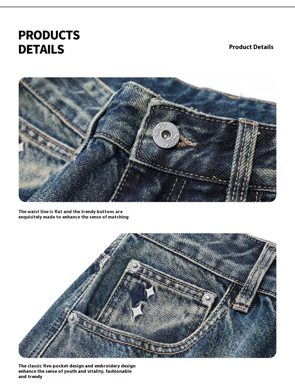 American Retro Hanging Loose Wide Leg Jeans for Men – Vintage Denim Style My Store 