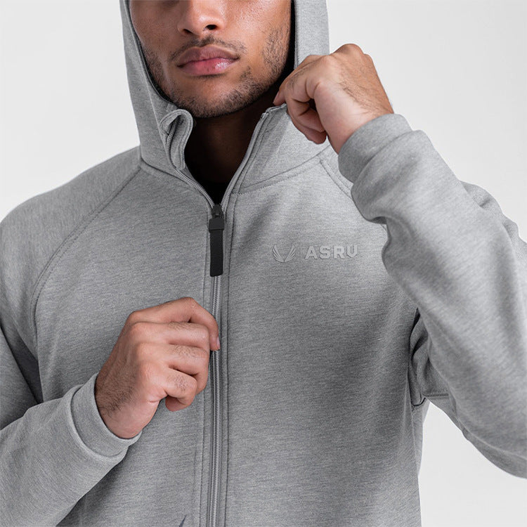 Loose Fit Cotton Hoodie with Zipper and Hood – Available in White, Gray, and Black My Store 