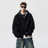 Men’s Contrast Zipper Hooded Cardigan My Store  42.00