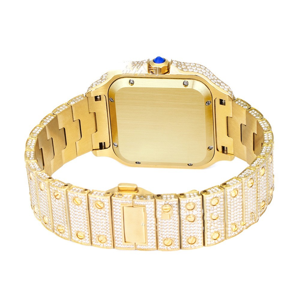 Men’s Moissanite Watch - Stainless Steel Clarity My Store 