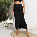 Elegant Asymmetric Slit Skirt My Store  24.41