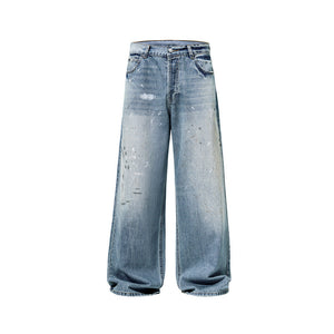 Men’s Loose Jeans - Splash-Ink Washed Style My Store 