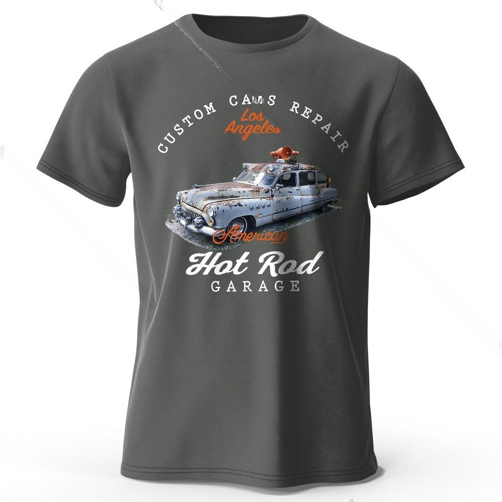 Unisex Car Club T-Shirt - Patch Print Casual My Store  22.24