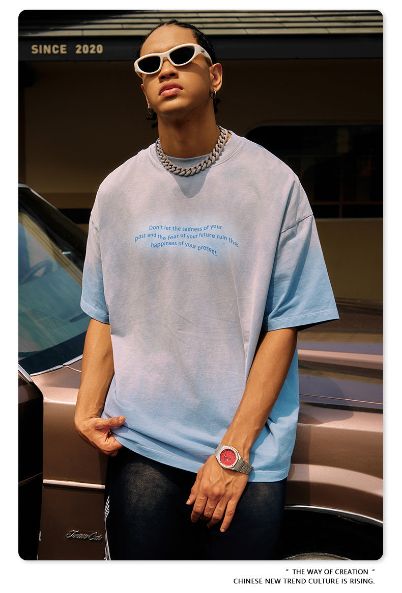 Men’s Retro T-Shirt - Washed Oversized Loose My Store 