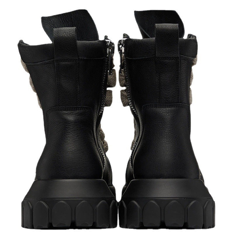 Individual Zipper Leather Boots MRC STORE 