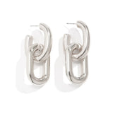 U-Shaped Metallic Chain Earrings My Store  13.91