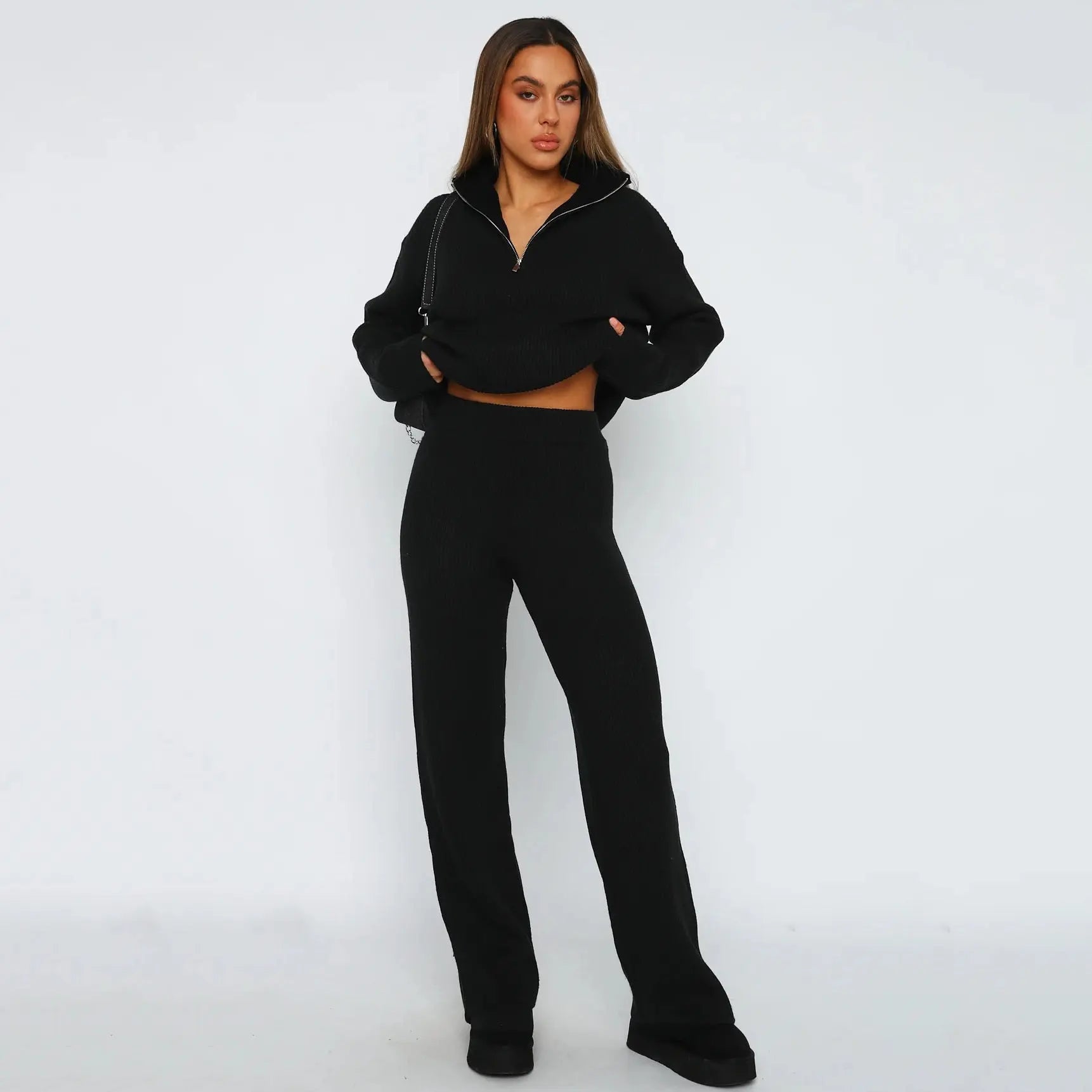 Comfortable Lapel Long Sleeve Pants Suit My Store 