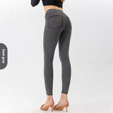 High Waist Stretch Denim Jeans for Women – Perfect for Yoga, Fitness, and Casual Wear