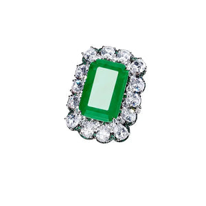 Frosty Sterling Silver Emerald Ring My Store 