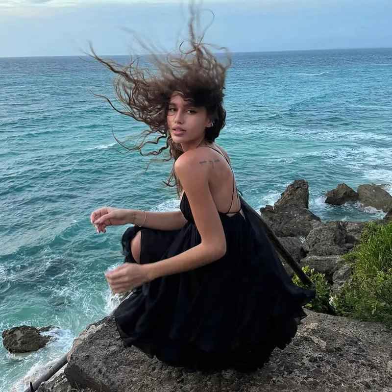 Elegant Backless Lace - Up Skirt - MRC STOREDressMy StoreElegant Backless Lace - Up SkirtMRC STORECJLY208976106FUSky BlueL