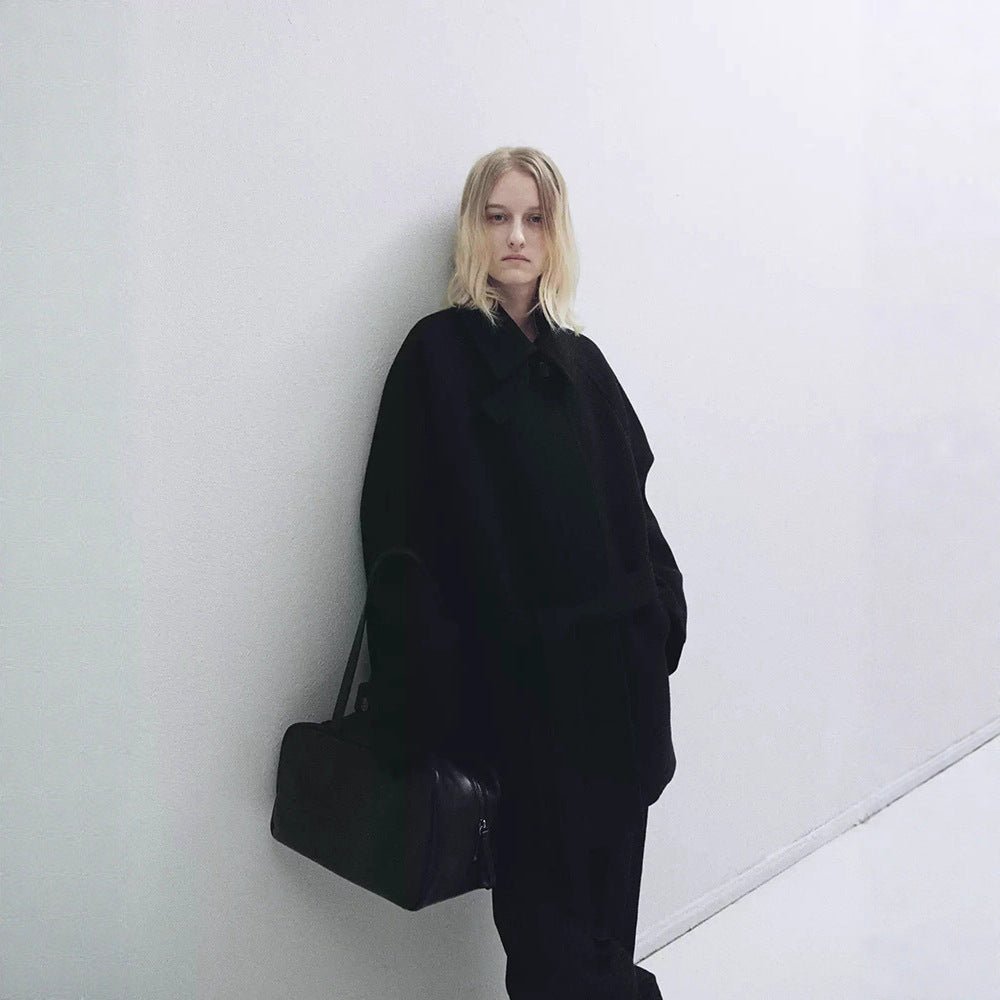 Elegant Belted Mid - Length Stand Collar Coat - MRC STOREJacketsMRC STOREElegant Belted Mid - Length Stand Collar Coat MRC STORE MRC STORECJQB261053004DWCharcoal GrayM