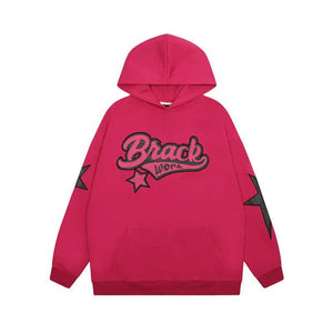 Embroidered Alphabet Hooded Sweater - MRC STORETopMy StoreEmbroidered Alphabet Hooded Sweater - MRC STOREMRC STORECJWY197910306FURose RedL