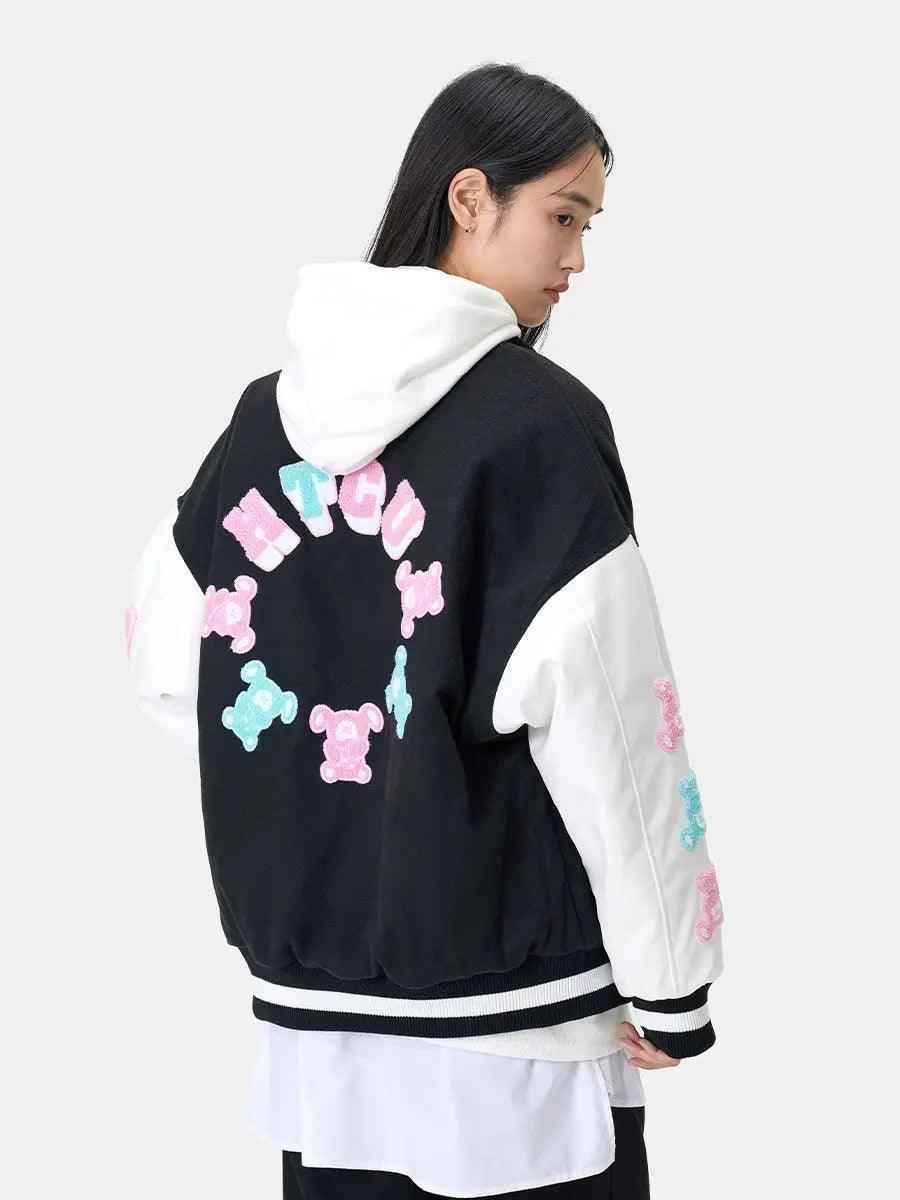 Embroidered Bear Casual Baseball Jacket - MRC STORETopMy StoreEmbroidered Bear Casual Baseball JacketMRC STORECJLX155075603CXBlackL