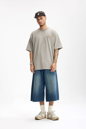 Embroidered T-Shirt - Retro Thread Collar - MRC STORET-ShirtsMy StoreMen’s Embroidered T-Shirt - Retro Thread Collar My Store MRC STORECJYH233219802BYGray BlueL