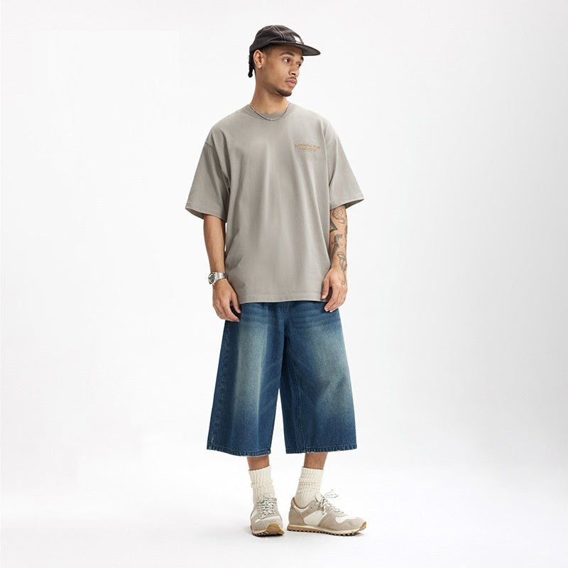 Embroidered T-Shirt - Retro Thread Collar - MRC STORET-ShirtsMy StoreMen’s Embroidered T-Shirt - Retro Thread Collar My Store MRC STORECJYH233219805EVGrayL