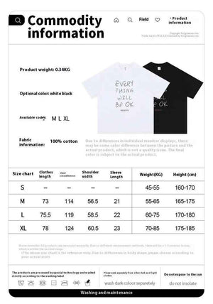 Every Thing Will Be Ok Casual print T-shirt - MRC STORET-ShirtsMy StoreEvery Thing Will Be Ok Casual print T-shirtMRC STORECJYH206184805EVBlackL