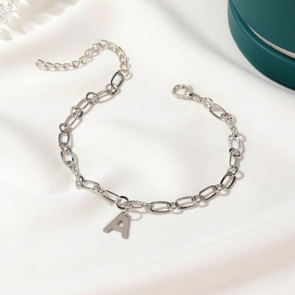 Shiny Letter Diamond Anklet My Store 