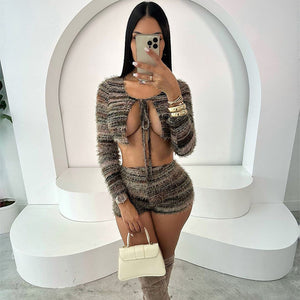 Women’s Two-Piece Suit - Hollow Strap Fashion My Store 