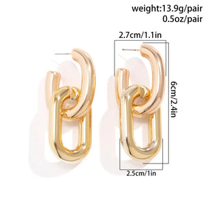 U-Shaped Metallic Chain Earrings My Store 