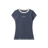 Women’s Embroidered Round Neck Tee My Store  33.00