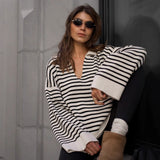 Women’s Striped Long Sleeve Sweater My Store  50.00