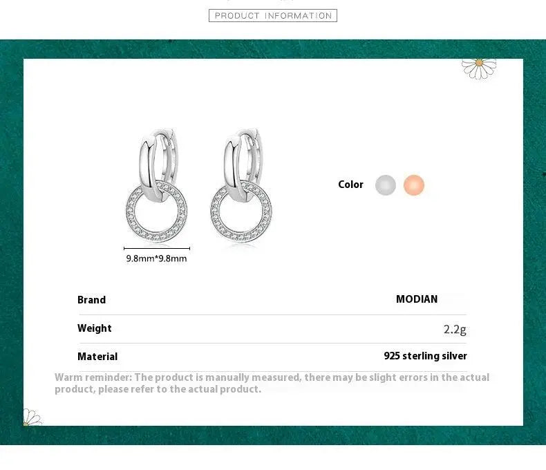 Sterling Silver Diamond Earrings My Store 